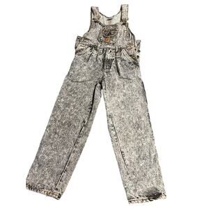 Vintage 80’s U.S. Army Javolis Overalls Distressed Black & White Size 10 Kids